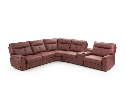 Hoekbank L-vorm Design Woonkamer Luxe Zitmeubels Modern Rood Meubels met Bekleding