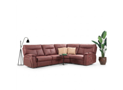 Luxe hoekbank Rood Bank Bank L-Vorm Modern Gestoffeerd Meubilair Designer Woonkamer