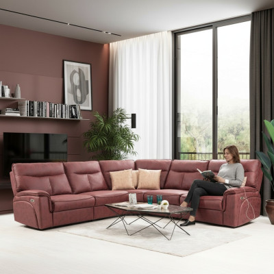 Hoekbank Modern Relax zithoek Luxe meubilair Woonkamer Bank L-vorm Nieuw