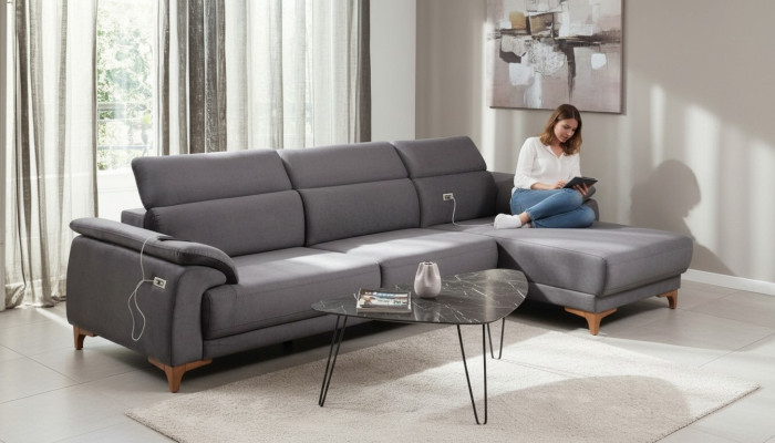 Hoekbank L-vorm Modern Woonkamer Bank Bank Meubels Luxe Design