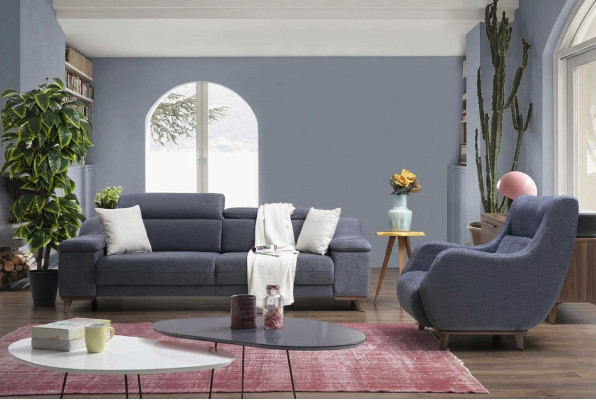 Woonkamer compleet 2-delig driezitsbank Modern Stoffen Fauteuil Nieuwe Meubels Bank