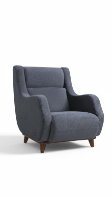 Grijze fauteuil moderne zitkamer gestoffeerde meubels textiel meubeldesign