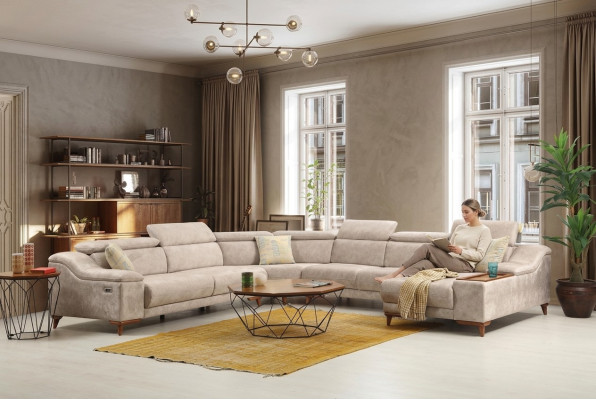 Hoekbank Sofa U-vormig Bekleed bankstel Bankstel Hoekbanken Modern Woonkamer
