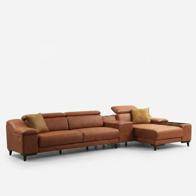 Luxe hoekbank L-vorm bank bank design gestoffeerd modern textiel woonkamer nieuw