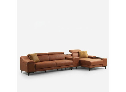 Luxe hoekbank L-vorm bank bank design gestoffeerd modern textiel woonkamer nieuw