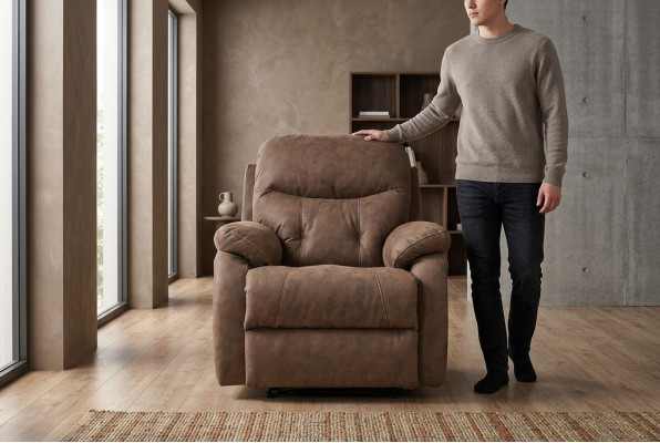 Woonkamer relax fauteuil luxe modern design zitmeubilair bekleding textiel