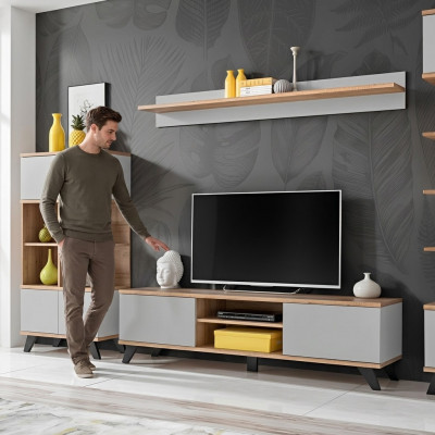Woonkamer luxe set tv-standaard modern rek meubilair hout ontwerper