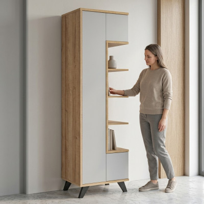 Witte boekenkast woonkamer luxe boekenkast meubels plank hout ontwerp