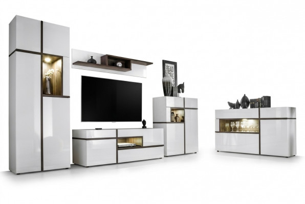 Set 5-delige woonkamer tv-standaard kast woonkamer wanden hout modern meubels nieuw