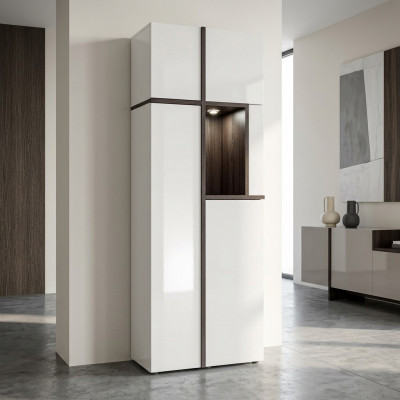 Witte kast in moderne luxe woonkamerdesigner houten meubels nieuw.