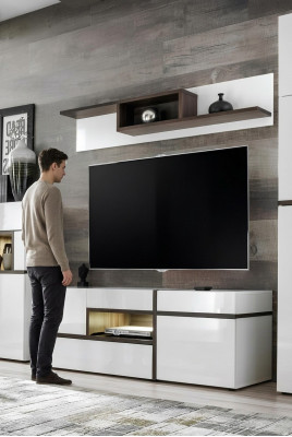 Woonkamer woonwand tv-standaard rek luxe design set modern meubilair nieuw  translated to Dutch is:  Woonkamer woonwand tv-standaard opbergrek luxe design set moderne meubels nieuw