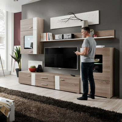 Wandmeubel TV Wand Houten Stijl Modern Rek Woonkamer Meubels Kast Nieuw