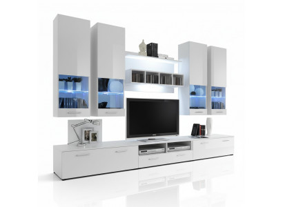 Woonwand tv-standaard Sideboard Designer Modern Woonkamerplanken Hout Nieuw