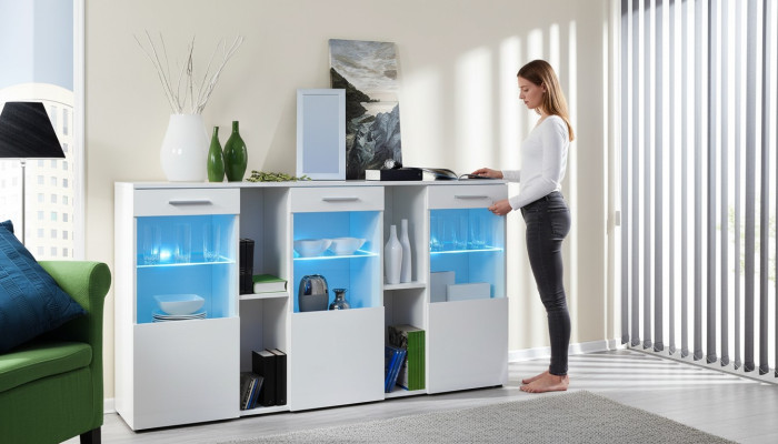 Ontwerper Nieuw Wit Ladenkast Luxe Woonkamer Modern Houten Meubels