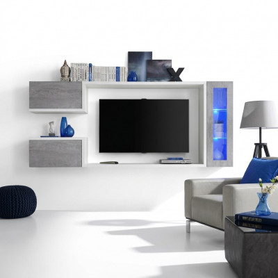 Woonkamer set designer meubilair wandkast modern hout planken nieuw
