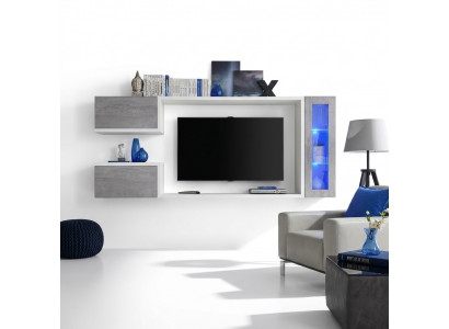 Woonkamer set designer meubilair wandkast modern hout planken nieuw