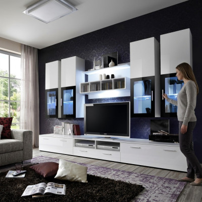 Woonkamer Inrichting Muur Kast Ontwerp Hout Muur Kast Modern Set