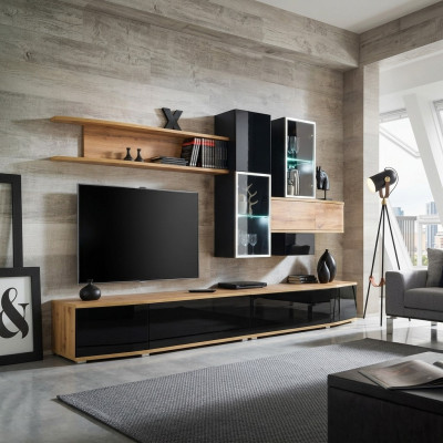 Ontwerper woonkamer Modern Design Woonkamer Luxe meubels Wandplanken Nieuw