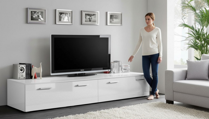 TV-stand Luxe inrichting Moderne woonkamer Ontwerper houten meubels.