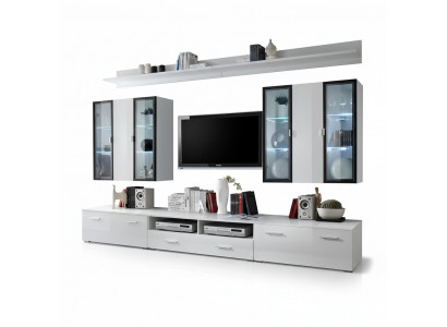 Woonkamerset Designer woonkamer inrichting wandkast wit --> Woonkamerset Designer woonkamer inrichting wandkast wit