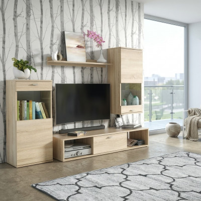 Woonkamermeubel Moderne vitrine TV-standaard Woonkamer wandplanken Nieuw