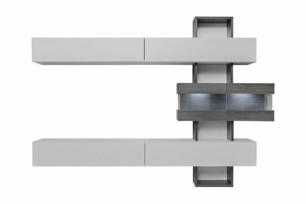 Woonkamer compleet meubilair RTV lowboard woonwand hout ontwerper inrichting