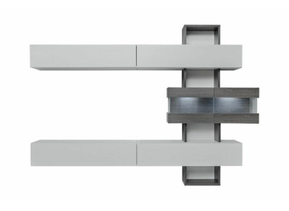Woonkamer compleet meubilair RTV lowboard woonwand hout ontwerper inrichting