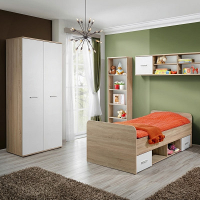 Compleet kinderkamerset nachtkastje designbed moderne kledingkast meubels