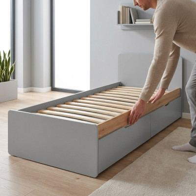 Modern bed Jeugdkamer inrichting Houten design Slaapkamer houten meubels