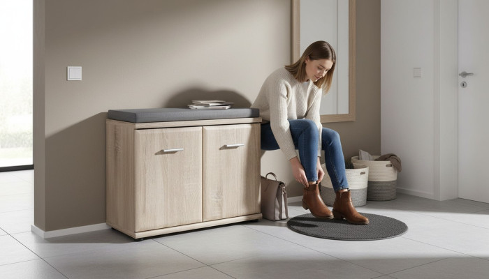 Schoenenkast Houten Meubels Schoenenrek Grijs Luxe Design Meubels Moderne