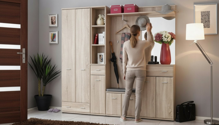 Kledingrek kast gangkapstok design meubels luxe inrichting nieuw rek.