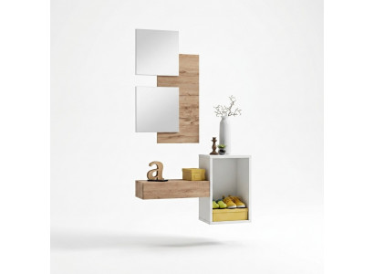 Gang kapstok meubels moderne design muur inrichting hout nieuw hal