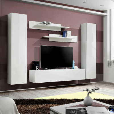 Woonwand Complete woonkamerinrichting 5-delig set wandrekken tv-standaard