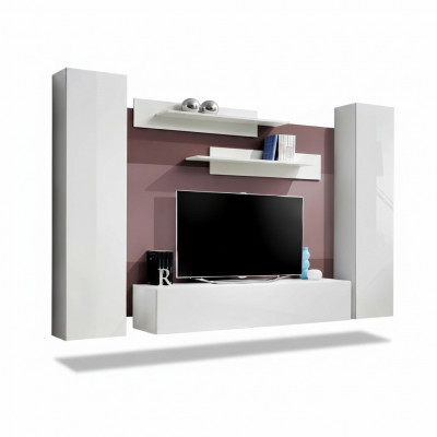 Woonwand Complete woonkamerinrichting 5-delig set wandrekken tv-standaard