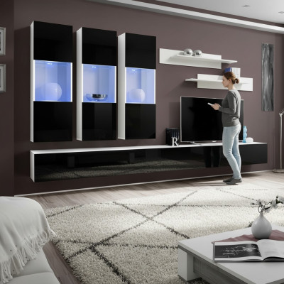 Woonkamer Modern Woonmeubel Ontwerper Houten meubels TV-standaard Luxe hangende vitrine