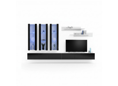 Luxe woonkamer wandmeubel houten meubels woonkamer wandplank designer hangende vitrine Nieuw