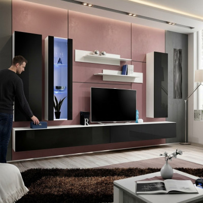Woonkamerset 7-delig Luxe Woonwand Modern Designer Wandkast Nieuwe TV-standaard  Woonkamerset 7-delig Luxe woonwand Modern design wandkast Nieuwe tv-standaard