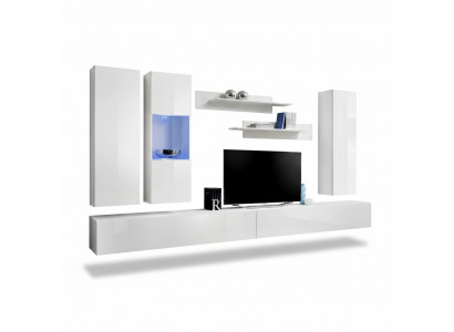 Woonwand Hout Woonkamer Meubels Wit TV-standaard Modern Design Wandplanken