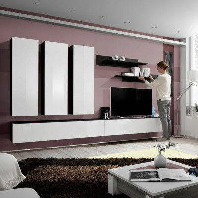 Designer inrichting Luxe woonkamer TV-standaard dressoir planken woonkamermeubels
