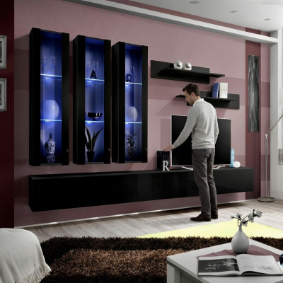 Moderne Design woonkamer tv-standaard houten woonkamermeubels inrichting wandplanken