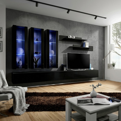 Moderne Design woonkamer tv-standaard houten woonkamermeubels inrichting wandplanken