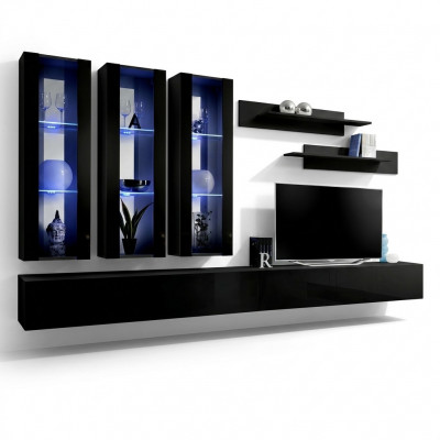 Moderne Design woonkamer tv-standaard houten woonkamermeubels inrichting wandplanken
