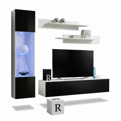 Woonkamerset woonwand tv-standaard design hangvitrine inrichting meubels  Woonkamerset woonwand tv-standaard design hangvitrine inrichting meubels