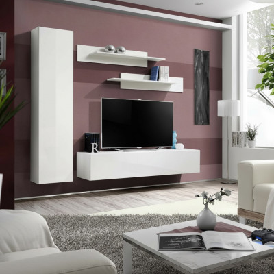 Woonwand Wit TV-standaard Designer Inrichting Woonkamer meubels Wandplanken