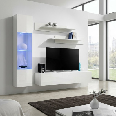 Woonkamer meubels Wit Woonwand Designer Luxe TV Standaard Hangende Vitrine Rekken  Woonkamer meubels Wit Woonwand Designer Luxe TV Standaard Hangende Vitrine Rekken