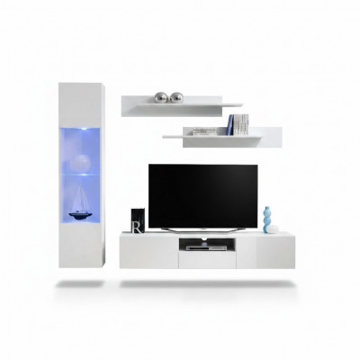Woonkamer meubels Wit Woonwand Designer Luxe TV Standaard Hangende Vitrine Rekken  Woonkamer meubels Wit Woonwand Designer Luxe TV Standaard Hangende Vitrine Rekken