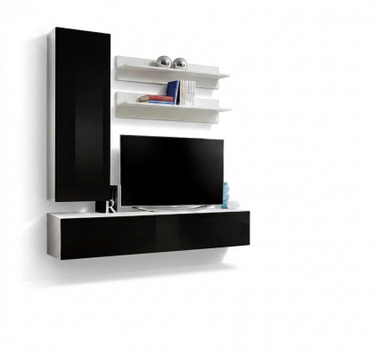 Moderne woonkamer luxe inrichting tv-standaard wandkast.