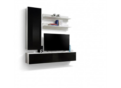 Moderne woonkamer luxe inrichting tv-standaard wandkast.