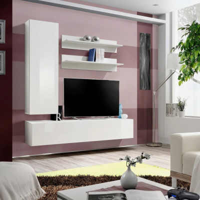 Ontwerper inrichting Wit woonkamer luxe houten meubels Volledige wandkast