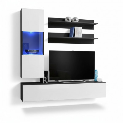 Woonkamer set 4-delig. Complete woonkamer TV-standaard wandplank Luxe Modern Nieuw